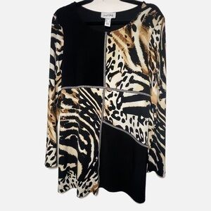 Joseph Ribkoff animal mixed print dress size 8